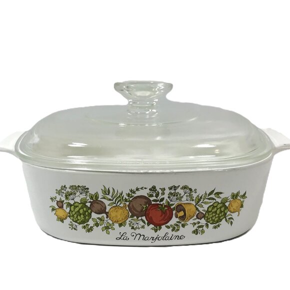 Vintage Pyrex Corningware Spice of Life La Marjolaine 2 Qt Casserole Dish - Picture 1 of 11